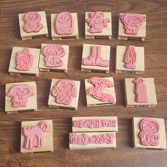 Craftsmart Halloween Rubber Stamps Assorted Set of 16 Unused - Picture 5 of 5